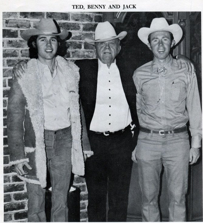 Benny Binion with sons Jack and Ted.