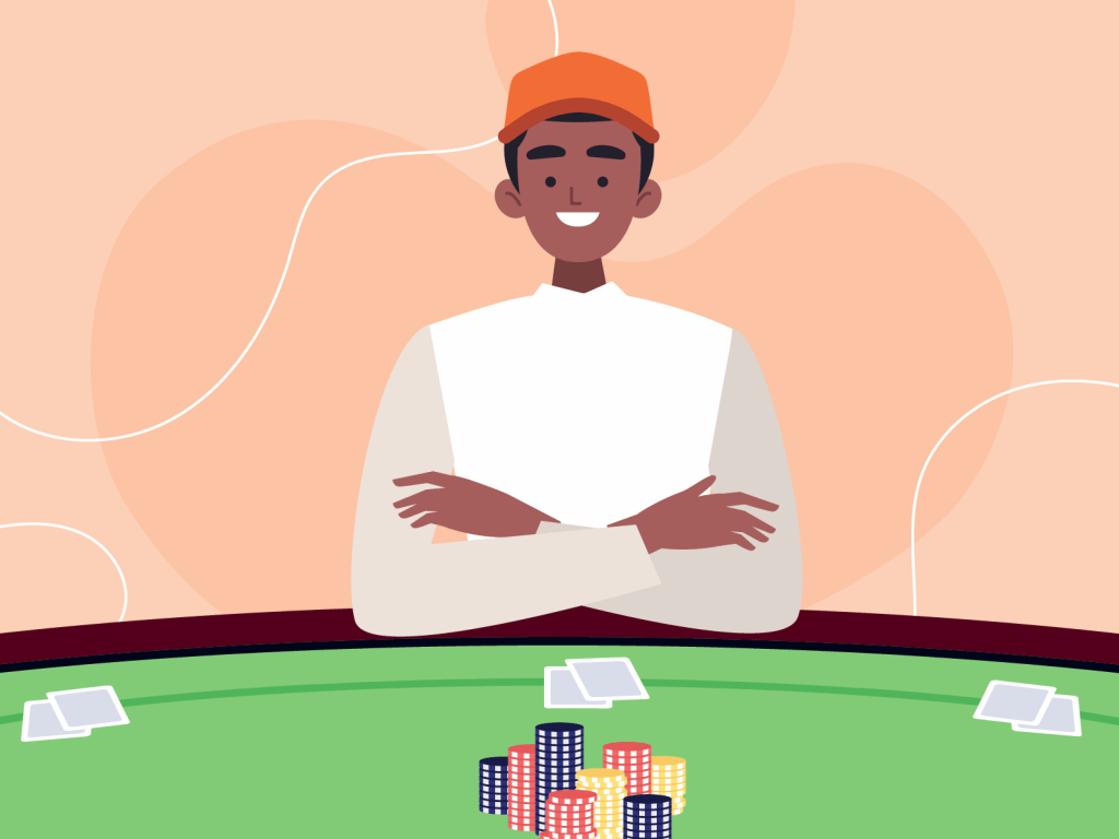 Relaxed poker player
