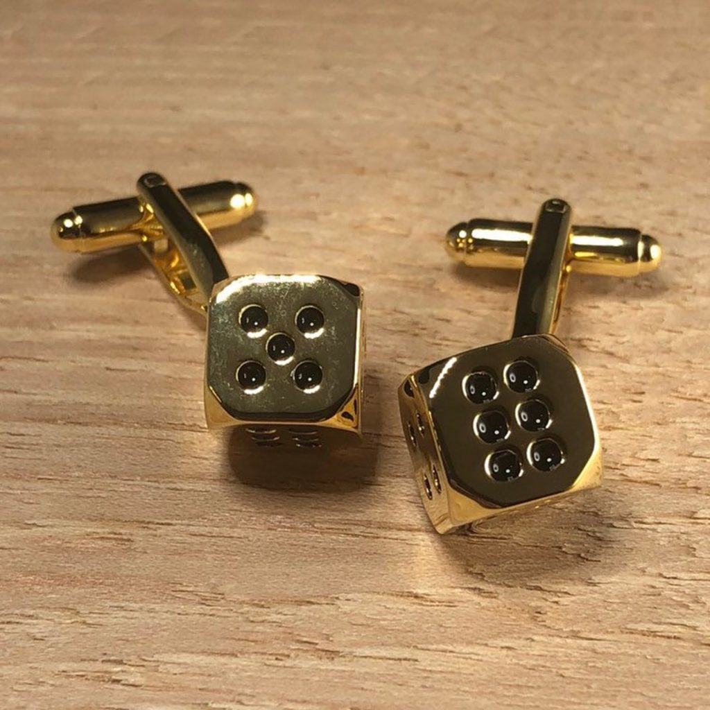 Dice cufflinks