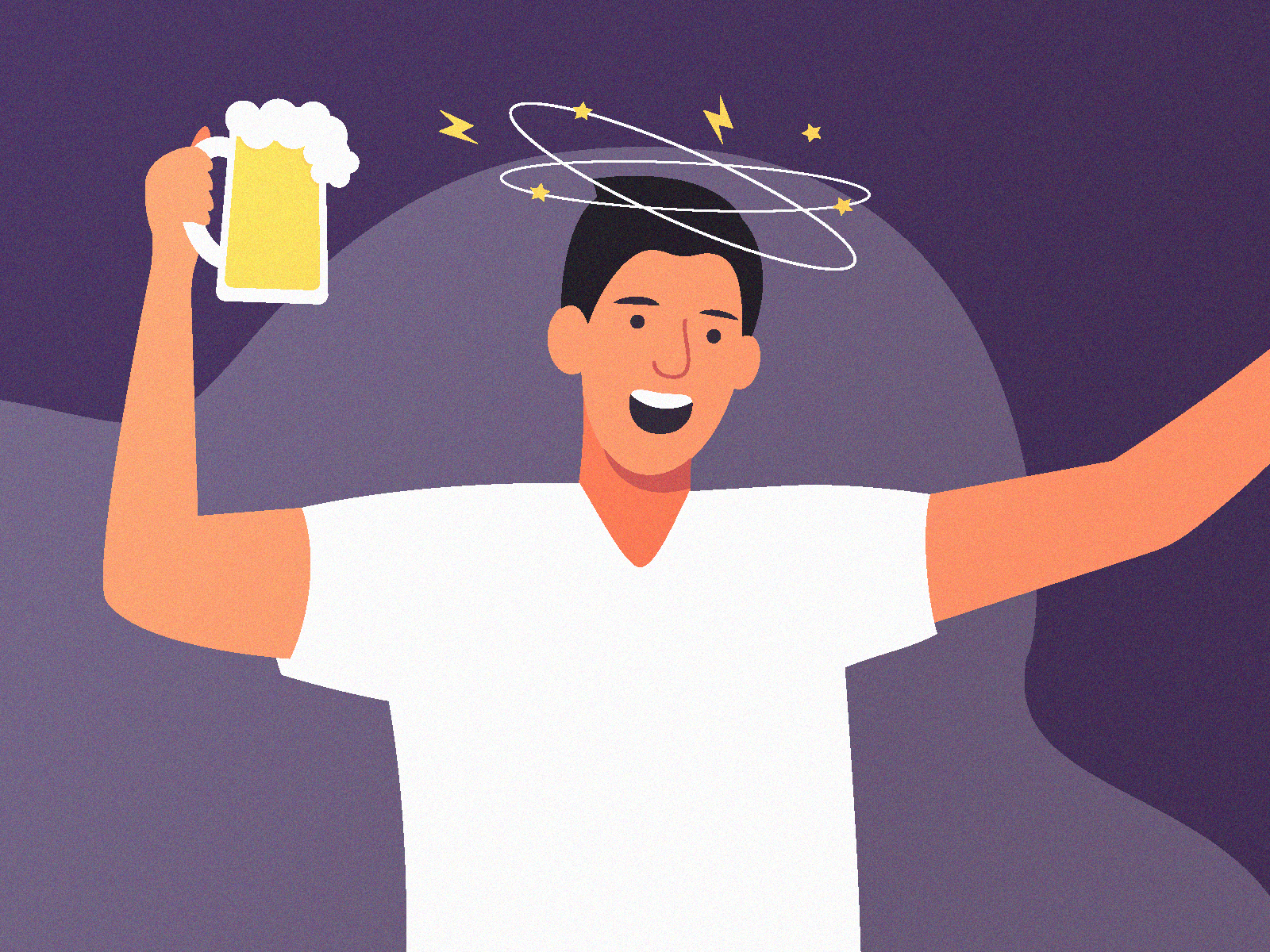 Drunk man dancing