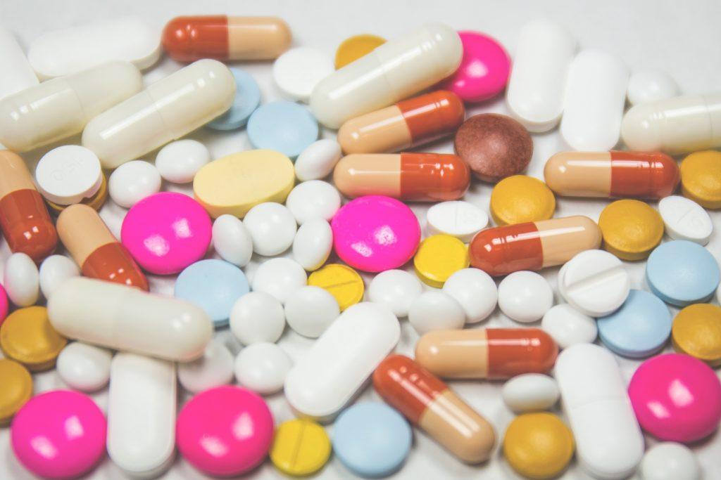 photo showing piles of pills