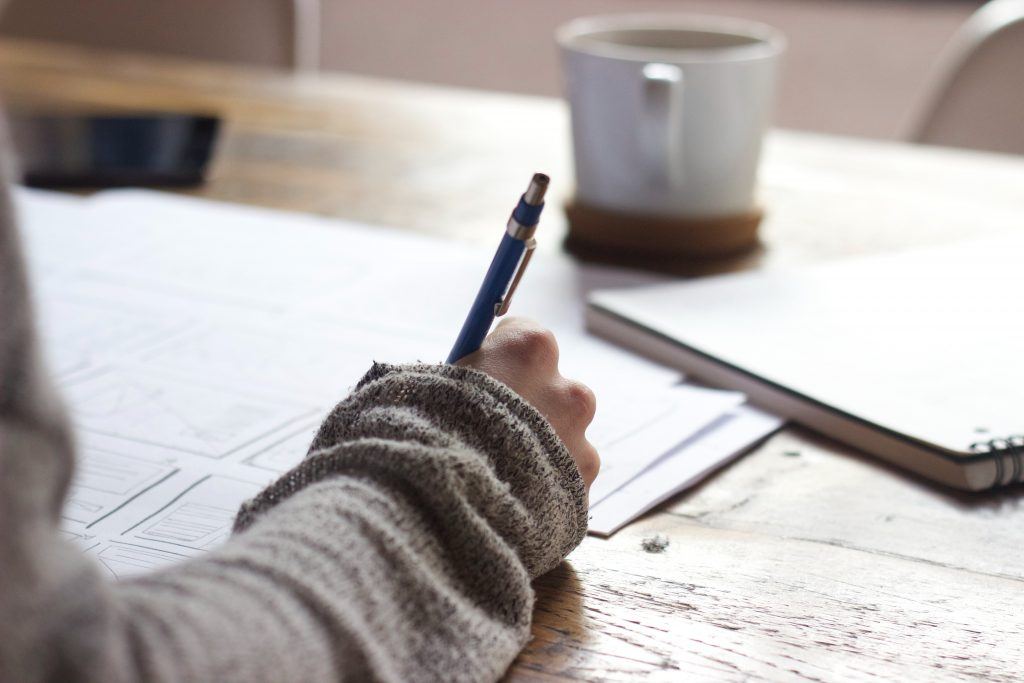 Person studying