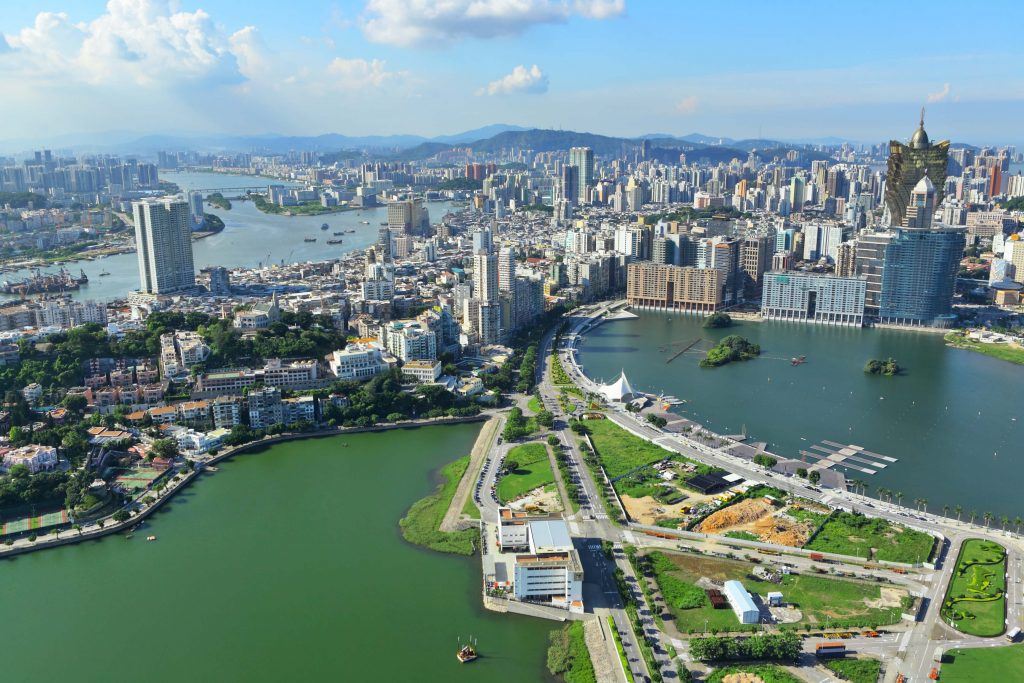 Macau cotai strip photo from above