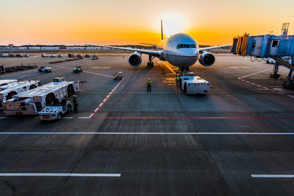 Aeroplane on runway 