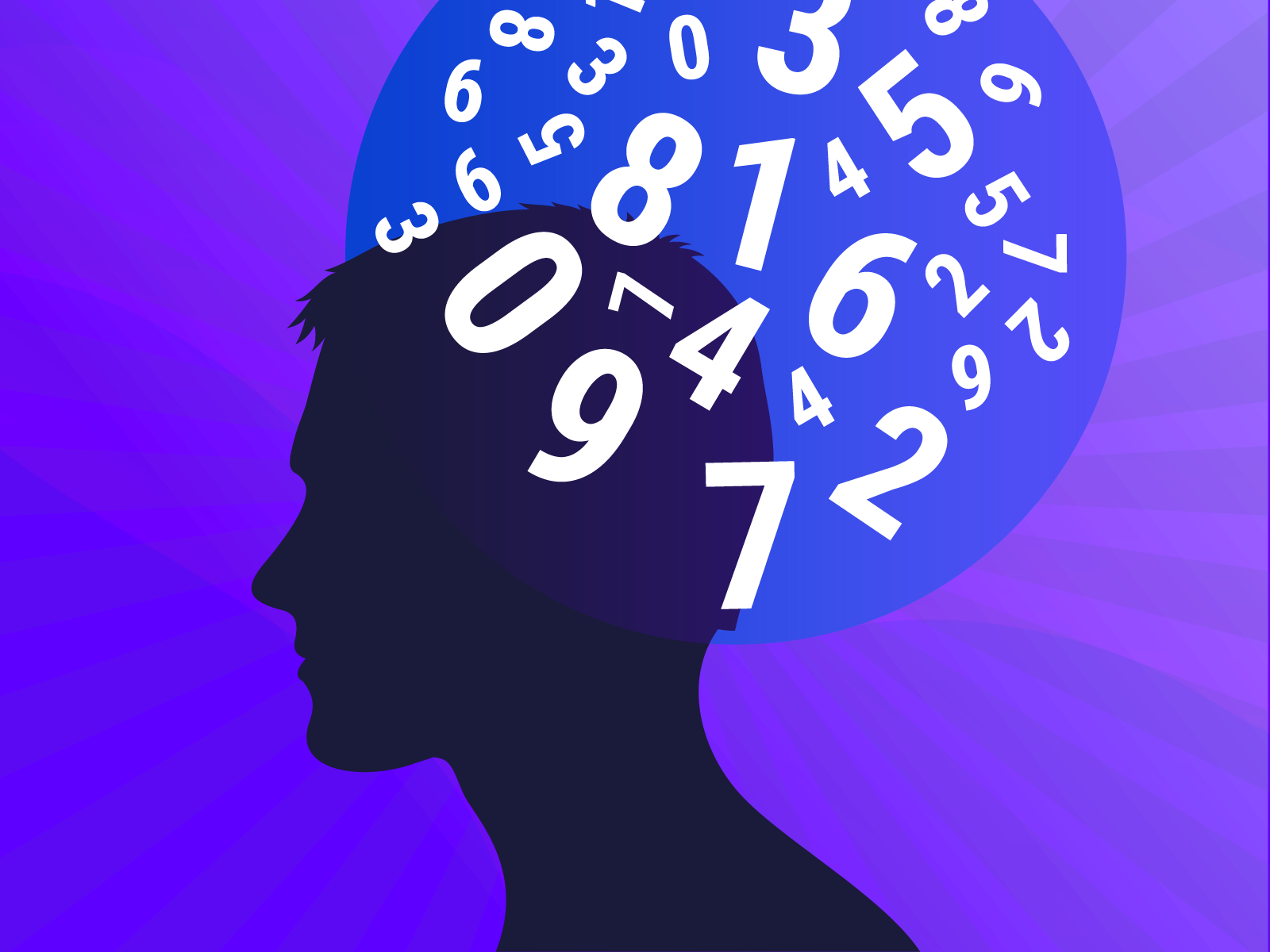 Person thinking about numbers