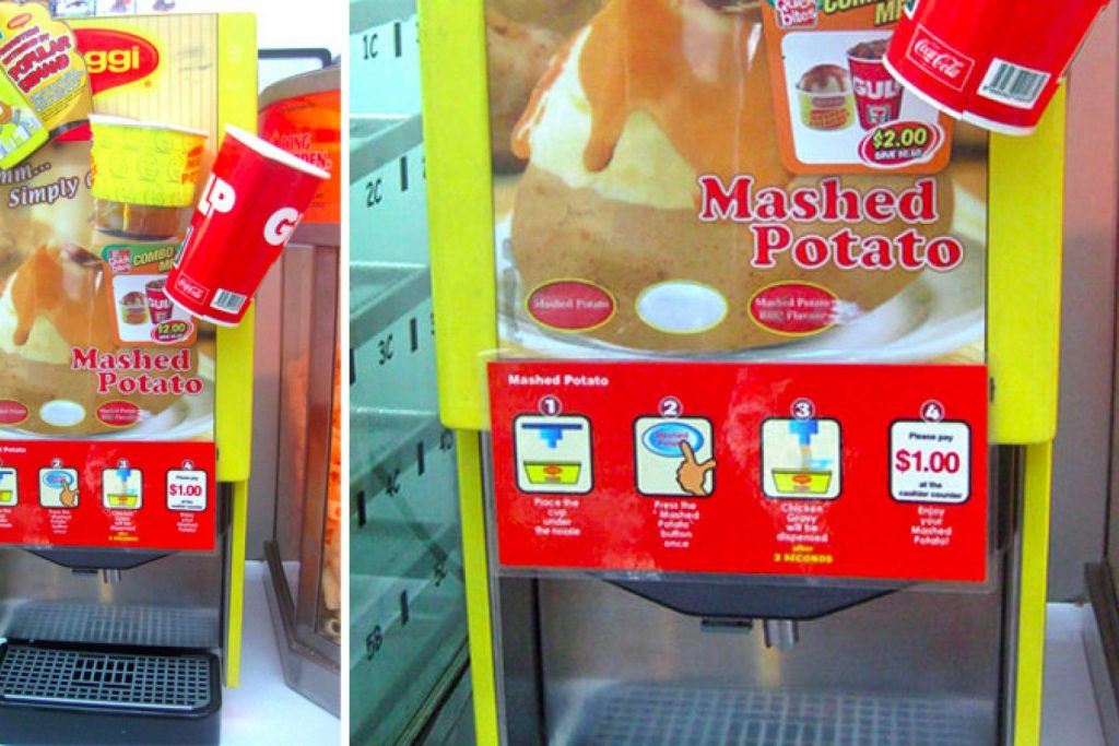 Mashed potato vending machines