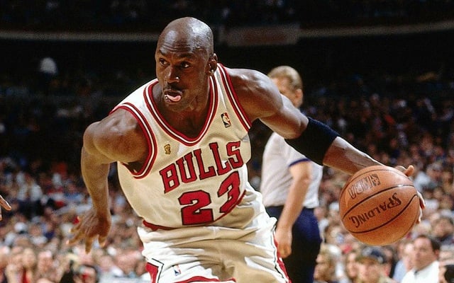 Michael Jordan playing for the Bulls