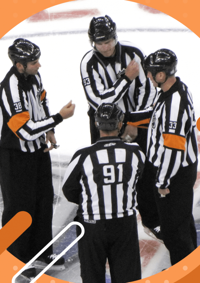 NHL referees talking