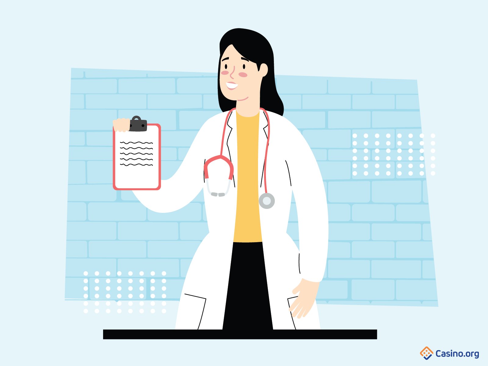 Doctor holding clipboard