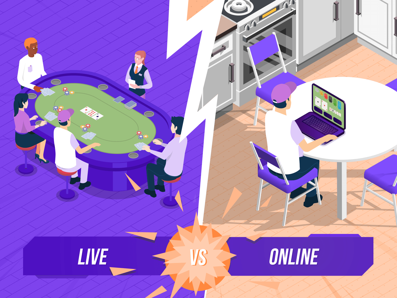 poker playing Online vs Real