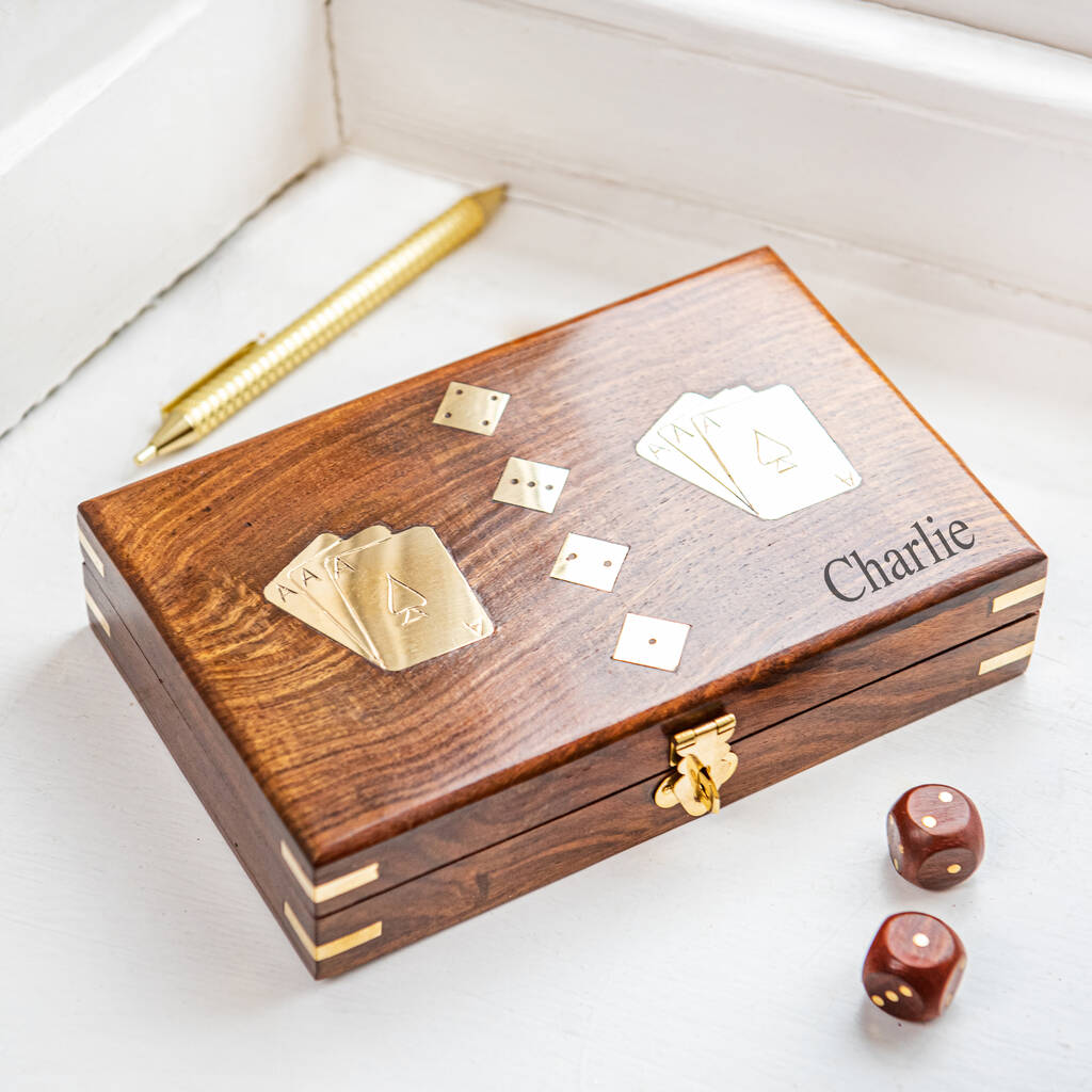 Personalized playing card box