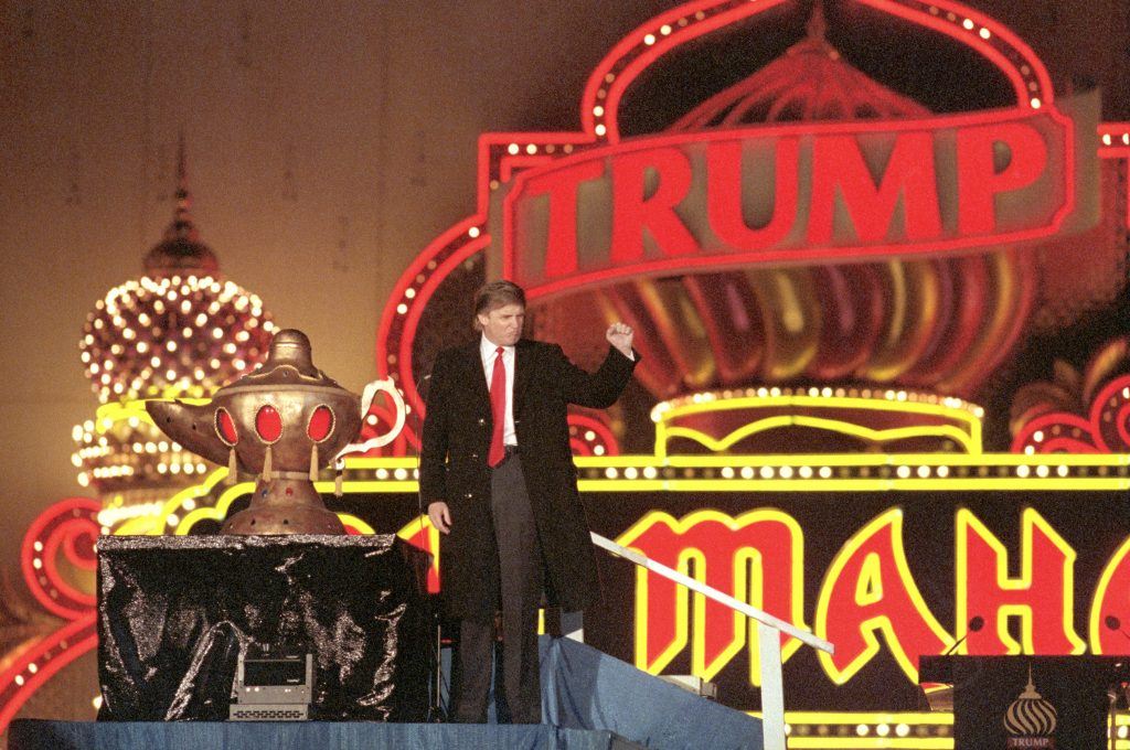 Donald Trump at the Grand Opening of the Trump Taj Mahal. (Source: fortune.com)