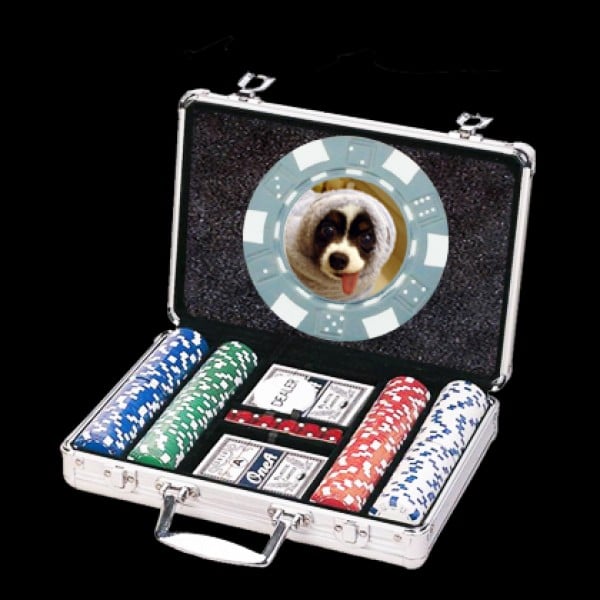 Photo poker chip set