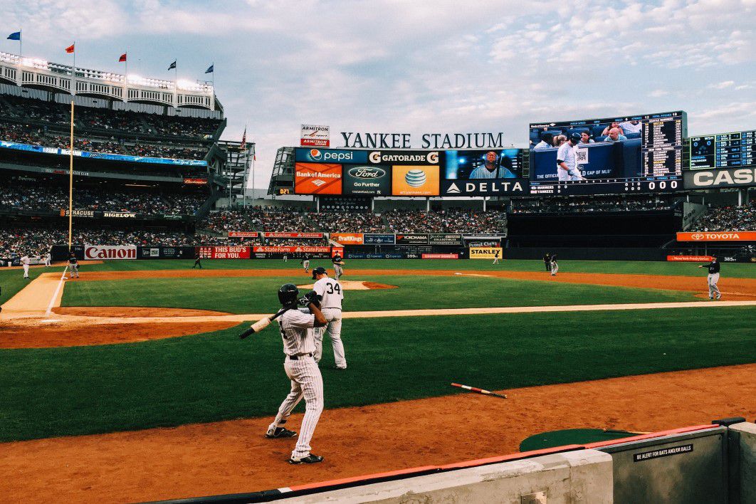 Professional baseball at Yankee Stadium