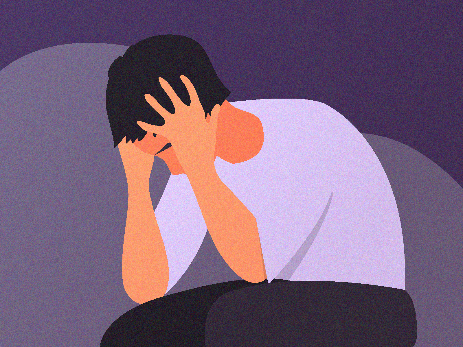 Person feeling regretful