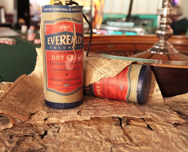 old 1930s antique batteries