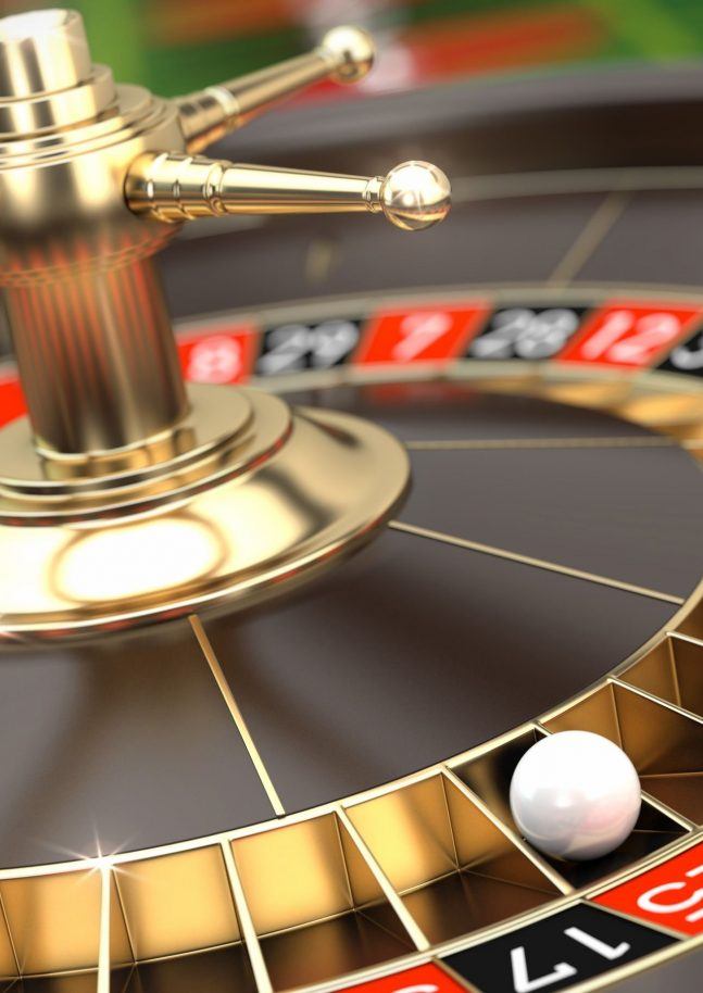 roulette wheel with ball