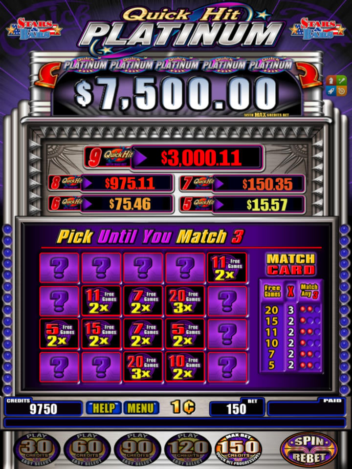 Quick Hit Progressive Slot Machine