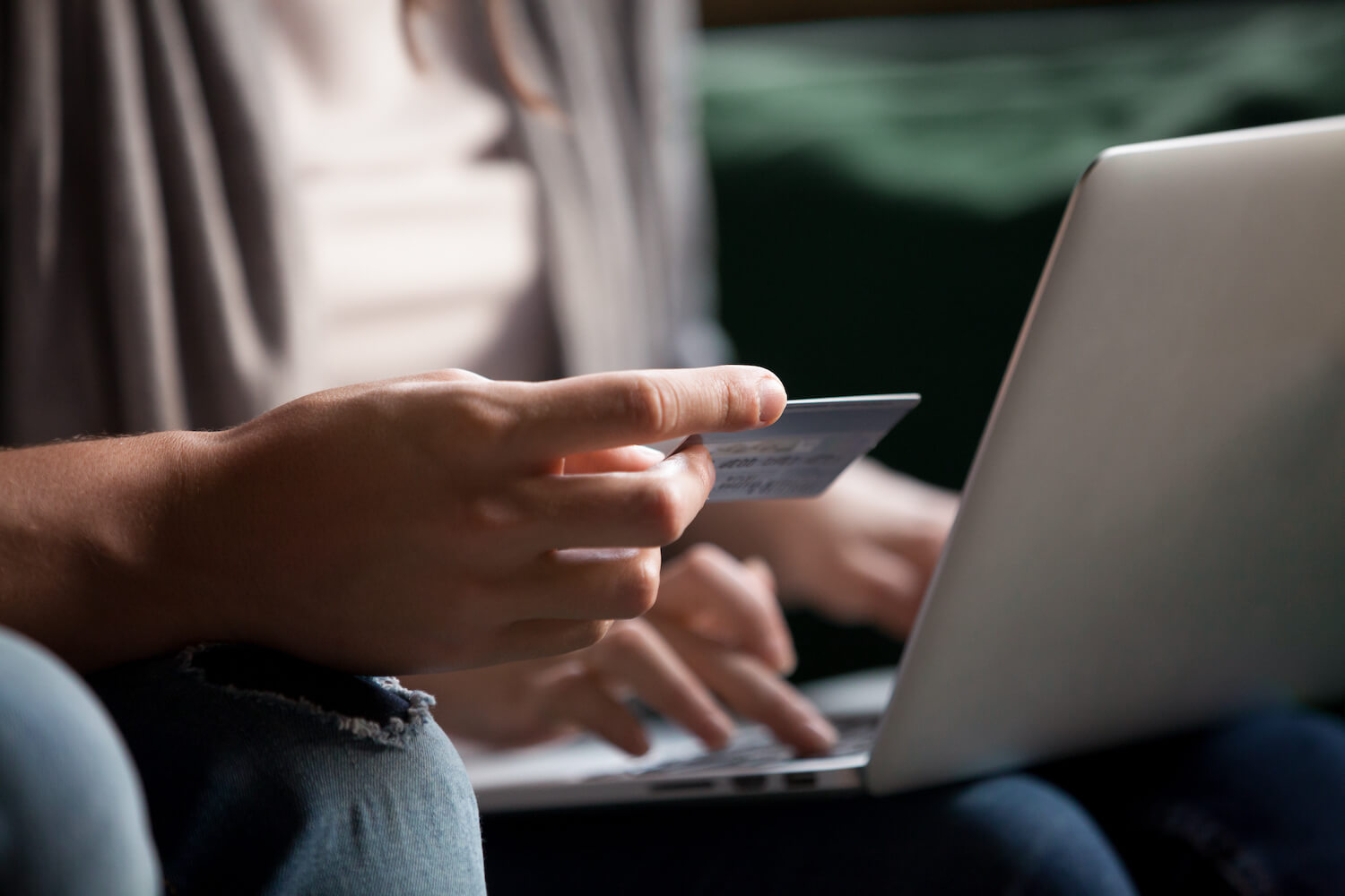 Man paying with credit card