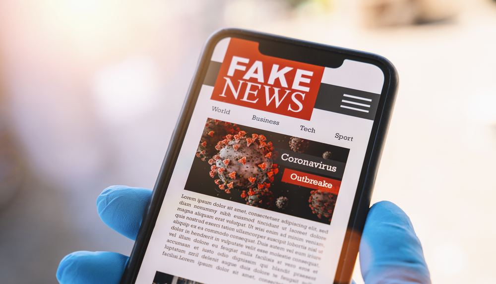 Fake news on a phone