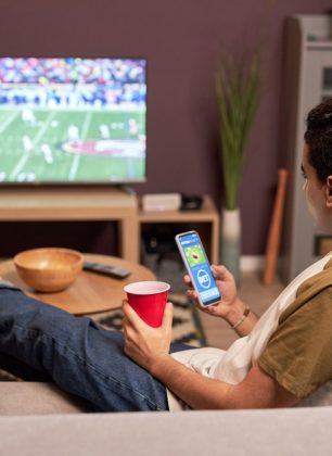 Person placing a sports bet