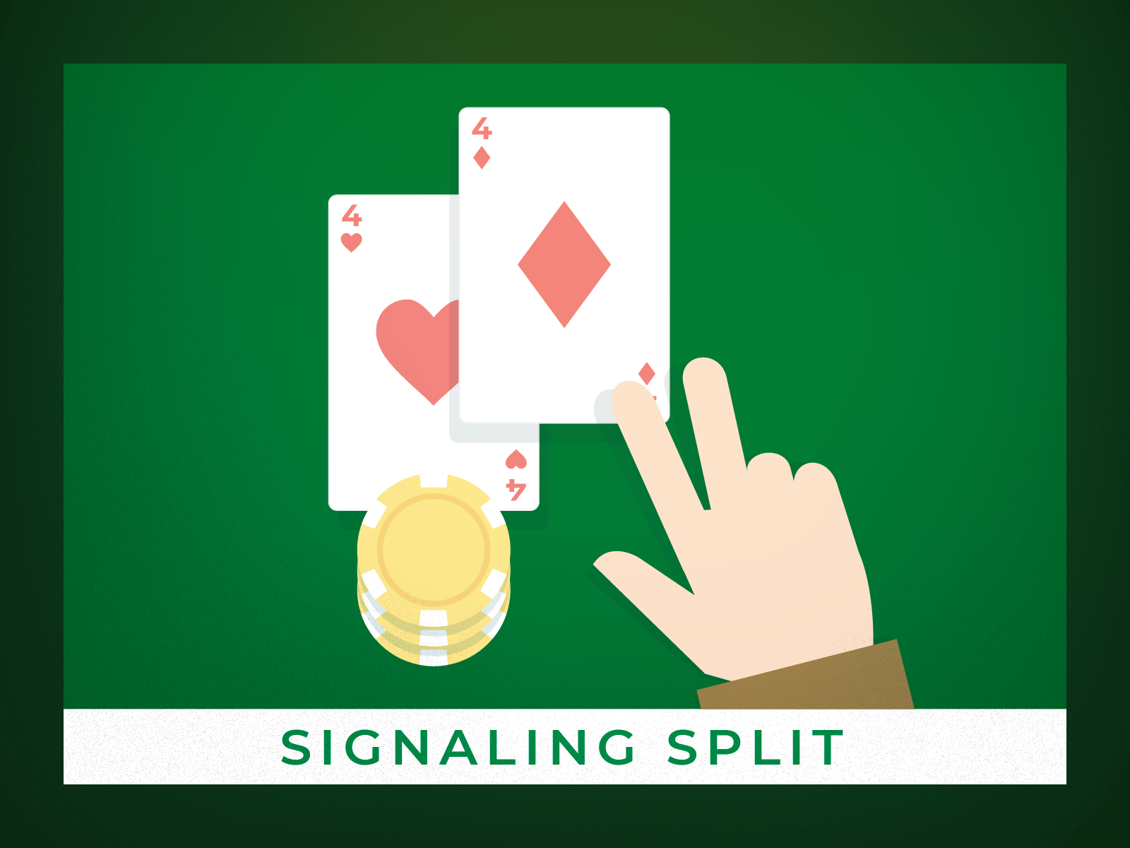 Signalling split in blackjack