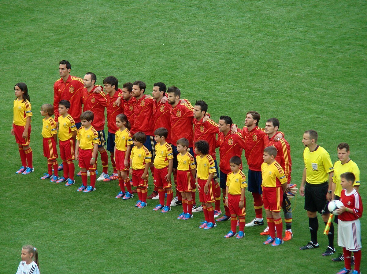 Spain national team during Euro 2012