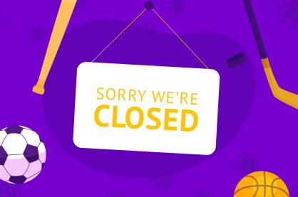 sorry we're closed sport sign