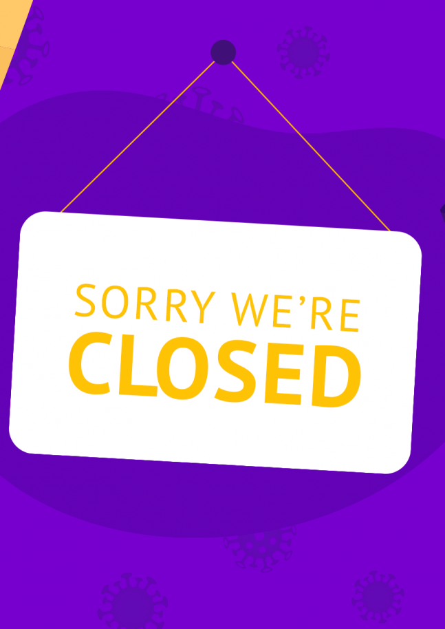 sorry we're closed sport sign