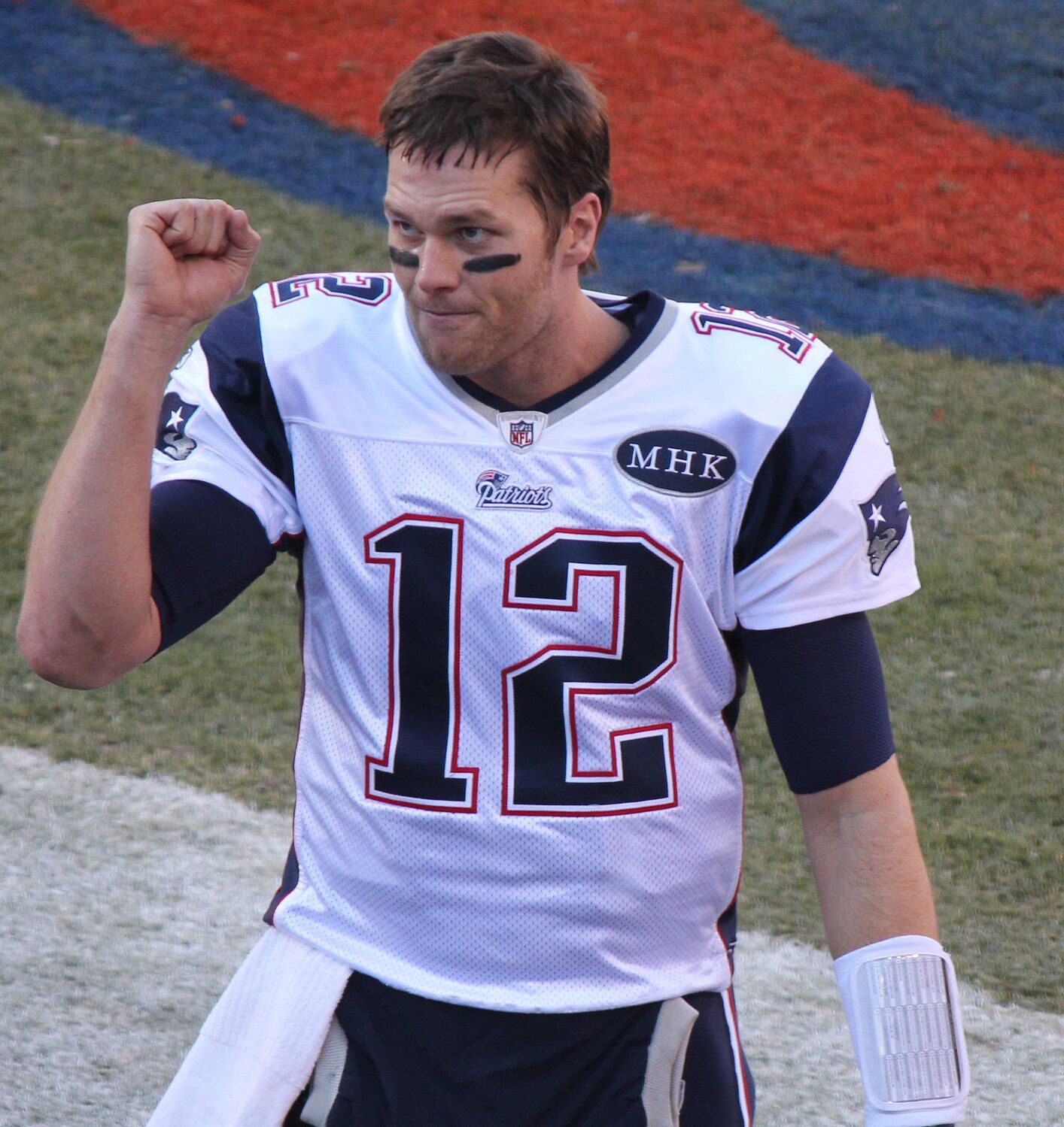 Number 12, Tom Brady, quarterback for the New England Patriots of the NFL