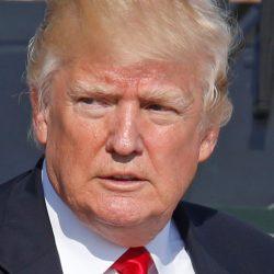 close up Trump's face