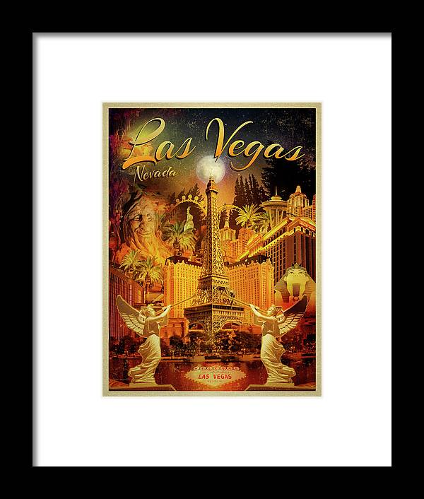 Vegas framed print