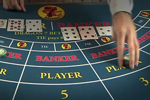 Live Baccarat table with multiple players