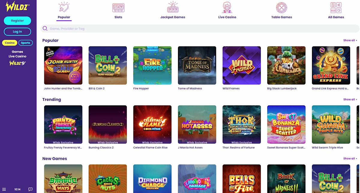 Wildz Casino is offering new players up to €500 + 200 Free Spins