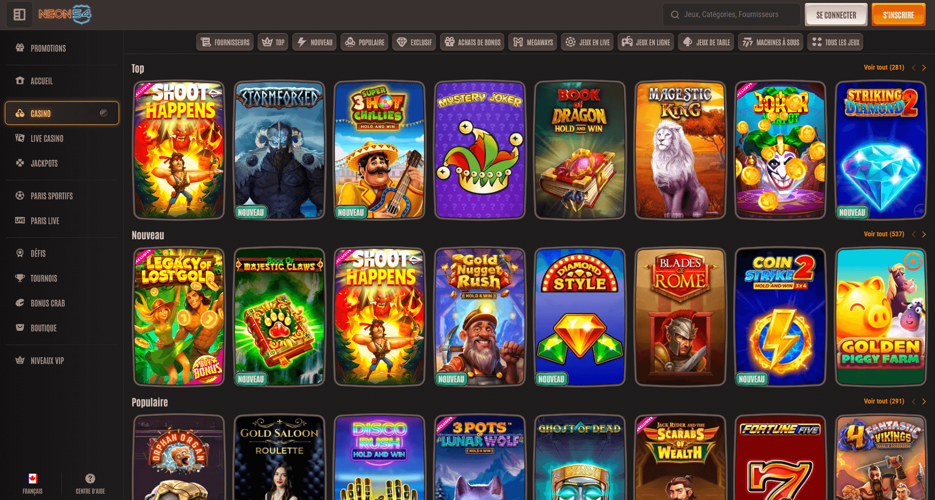 Neon54 games