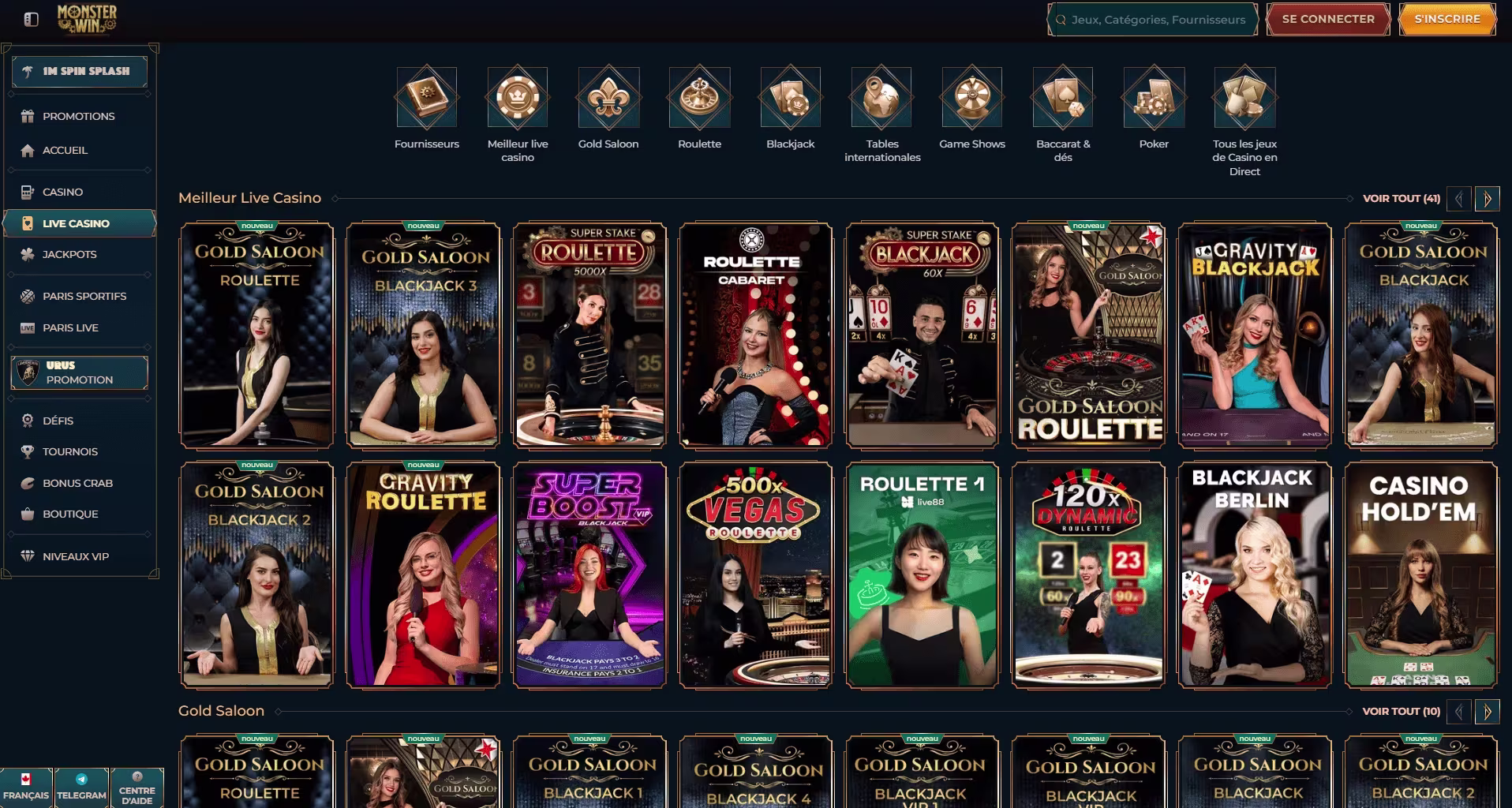 Monsterwin live casino
