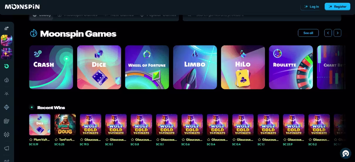 Moonspin games