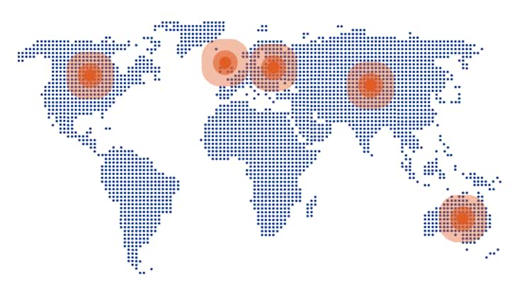 Global licencing bodies map