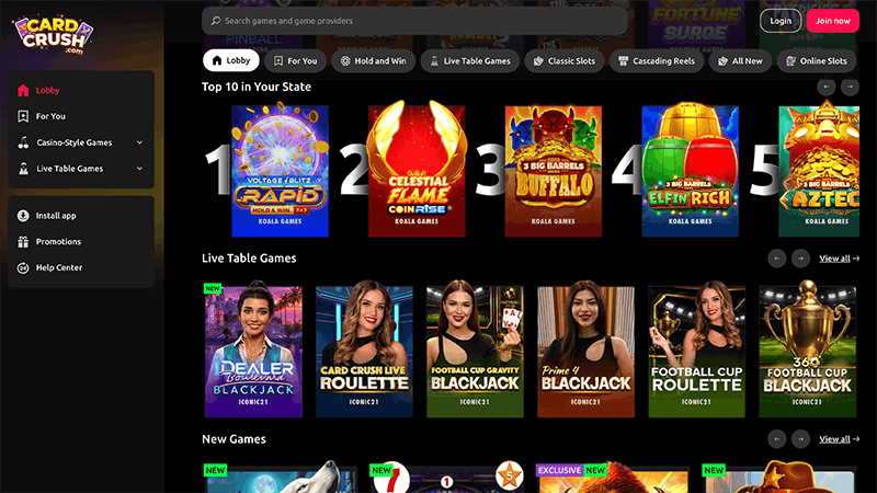 cardcrush casino bonus