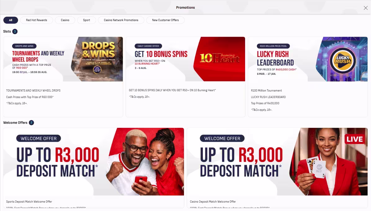 Virgin Bet Regular Bonuses Image