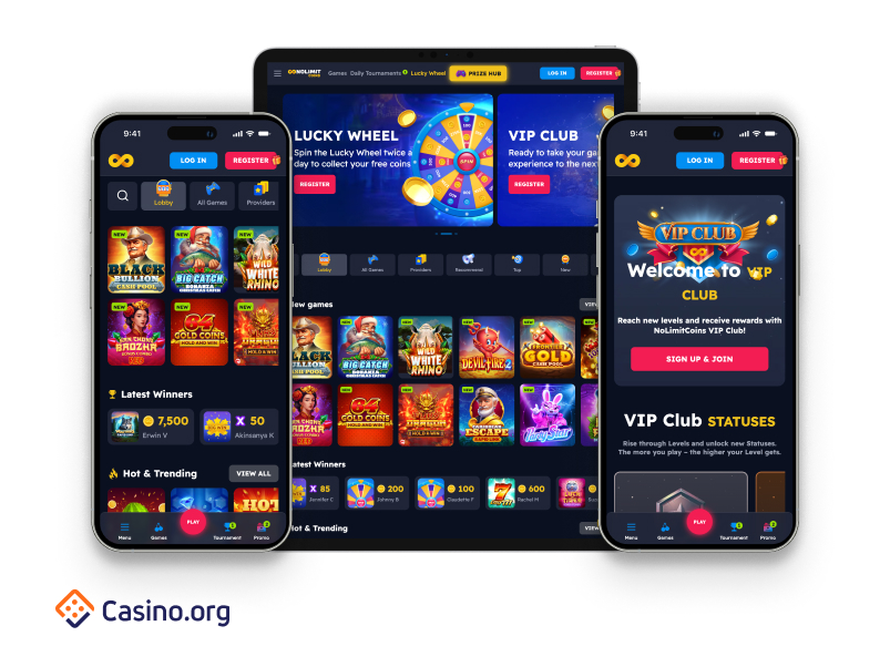 nolimitcoins homepage