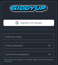 giddyup new account
