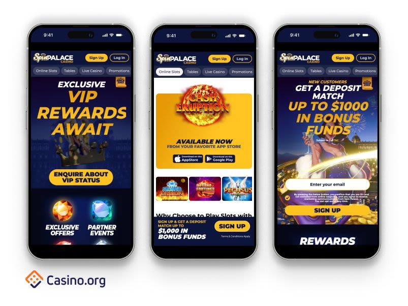 Spin Palace Casino Interface