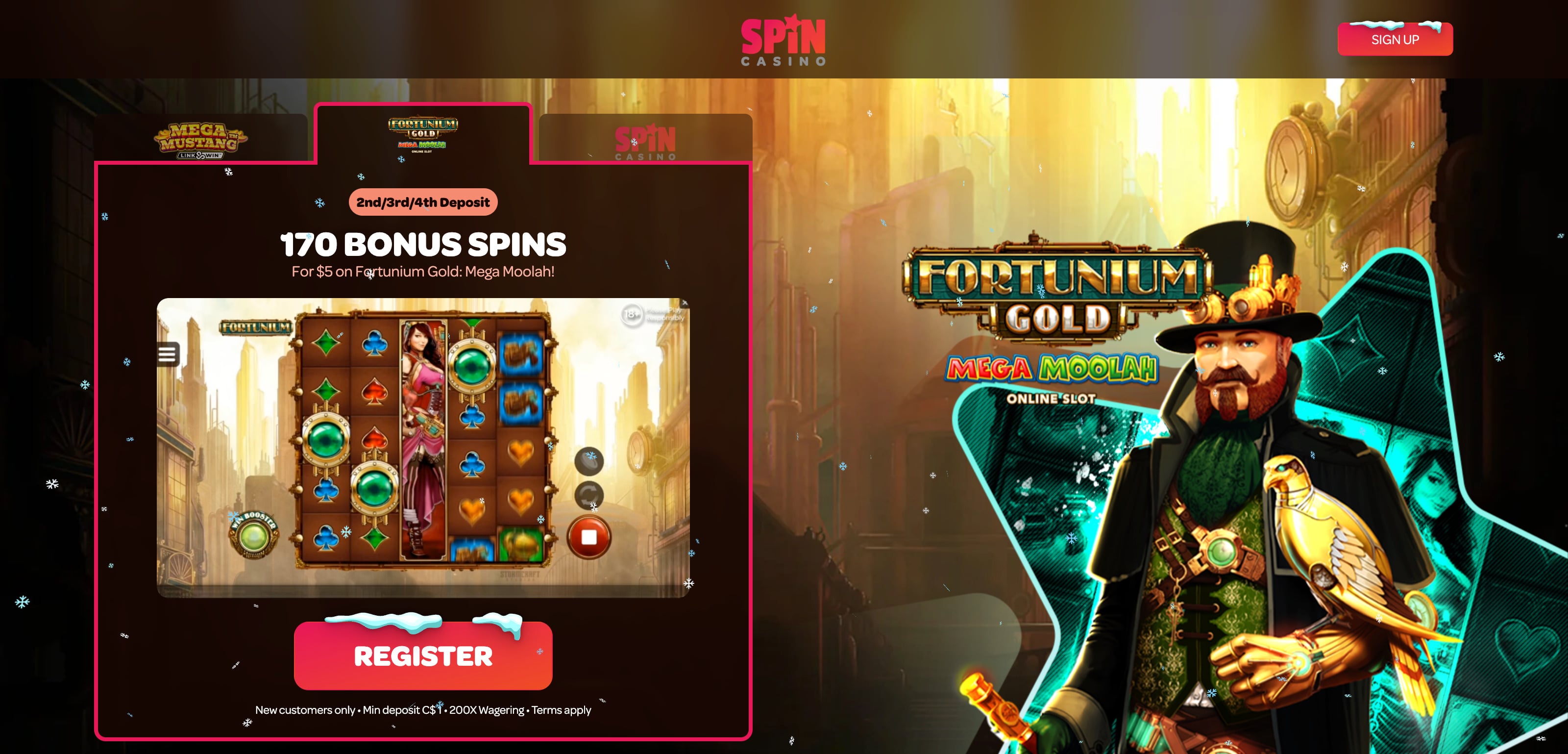 spin casino 5 dollar