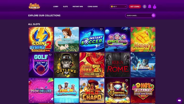 [Casino Review] [en_US] Smiles, Game Library