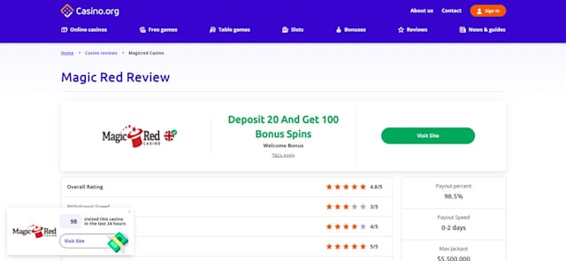 magic red review cta