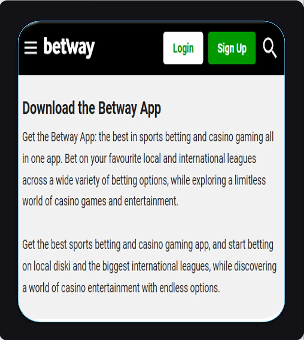 Betway ZA app how to image