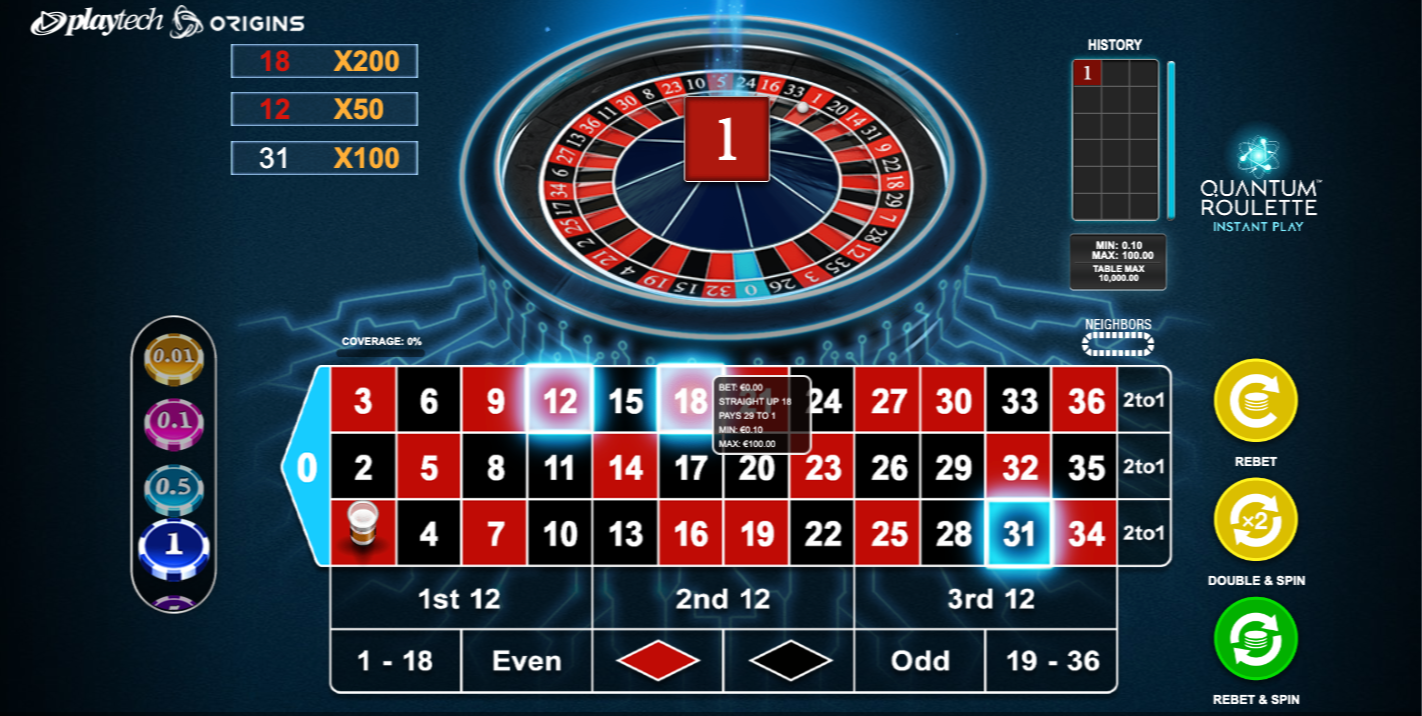 Quantum roulette gameplay playtech
