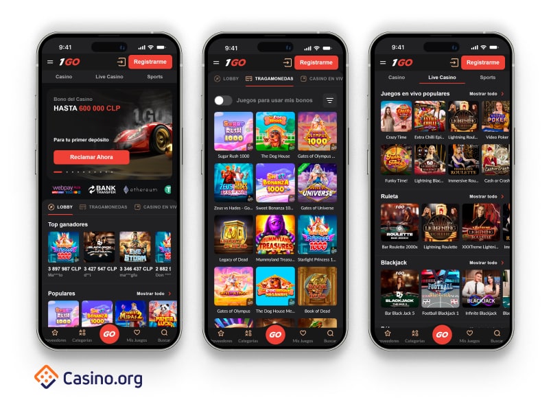 1GO casino en versión móvil