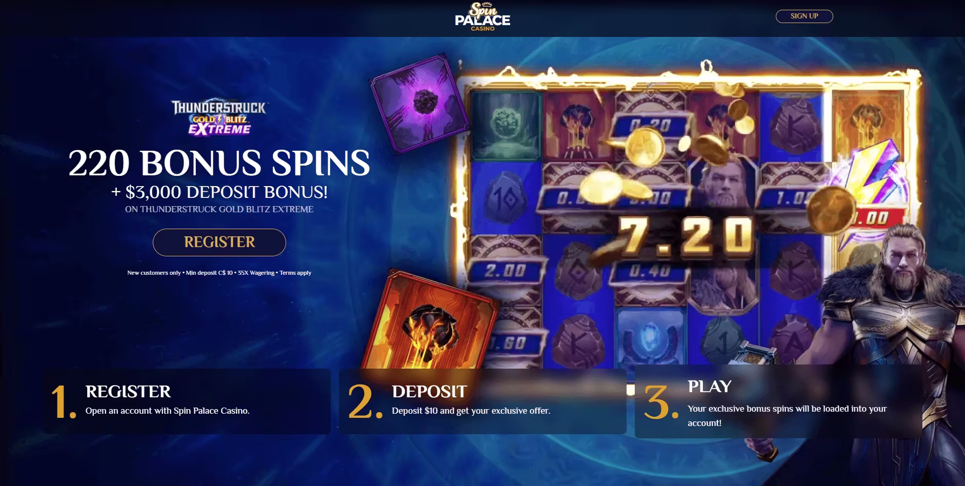 Spin Palace welcome bonus